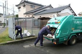 回収作業のようす