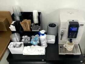 本社には「コーヒーマシン」があり、自由に利用できます