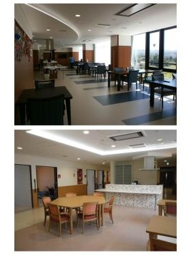 有料ホームお客様食堂 老健居室前リビングルーム