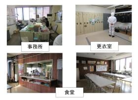 事務所、更衣室、食堂