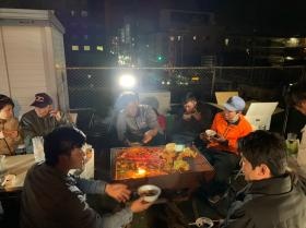 会社の屋上で社内社外懇親会ＢＢＱ！！