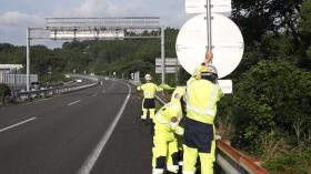 高速道路交通規制 臨時標識設置