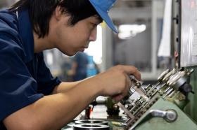 作業風景（測定作業）