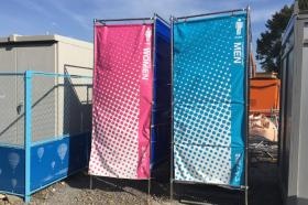 現場での女性用トイレ