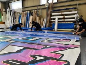 大きなシートの梱包