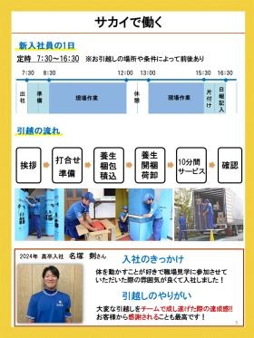 引越スタッフ（新入社員）の一日