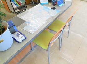 会社内接客スペース カウンター受付口