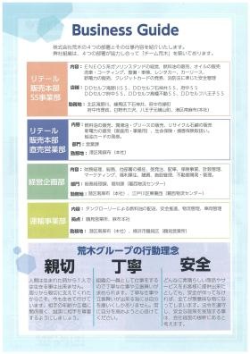 ４つの部門の仕事・行動理念