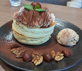 日テレ、ヒルナンデス！で取り上げられた季節のパンケーキ。