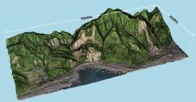 ドローンで計測した３次元データ。