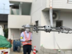 工事現場ドローン撮影