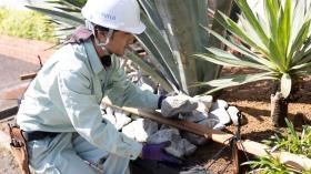 造園工：植栽や剪定などを行います