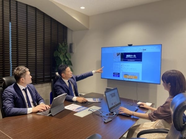 営業部のMTG風景です。話しやすい雰囲気ですので、意見交換も活発に行うことができます☆彡