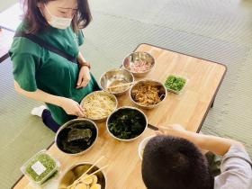 ランチイベントでは子ども達と作りながら昼食にいただきます♪