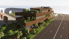 開発棟（建設中・完成予想図）