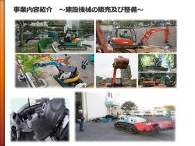 ミニバックホーは世界的に有名なクボタ製品。建機部門もあります