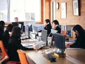 本社事務所風景です。