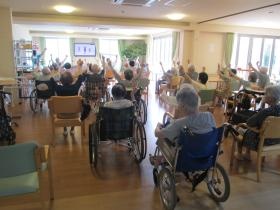 午前中の体操風景！！