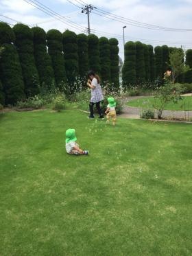 お庭でしゃぼん玉を楽しむ日も♪