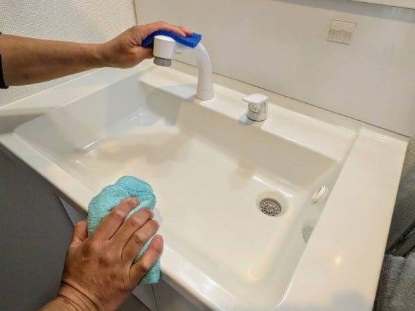 洗面台もピカピカ！