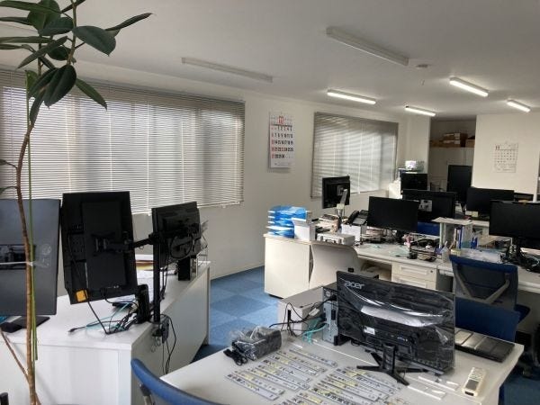 日当たりがよいオフィスです。