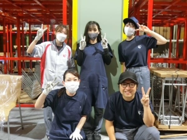 オフィス家具の検品・軽作業スタッフ募集！未経験者歓迎