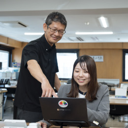 わからないことなどがあれば、周りの先輩がしっかりサポートします！お気軽に相談ください。